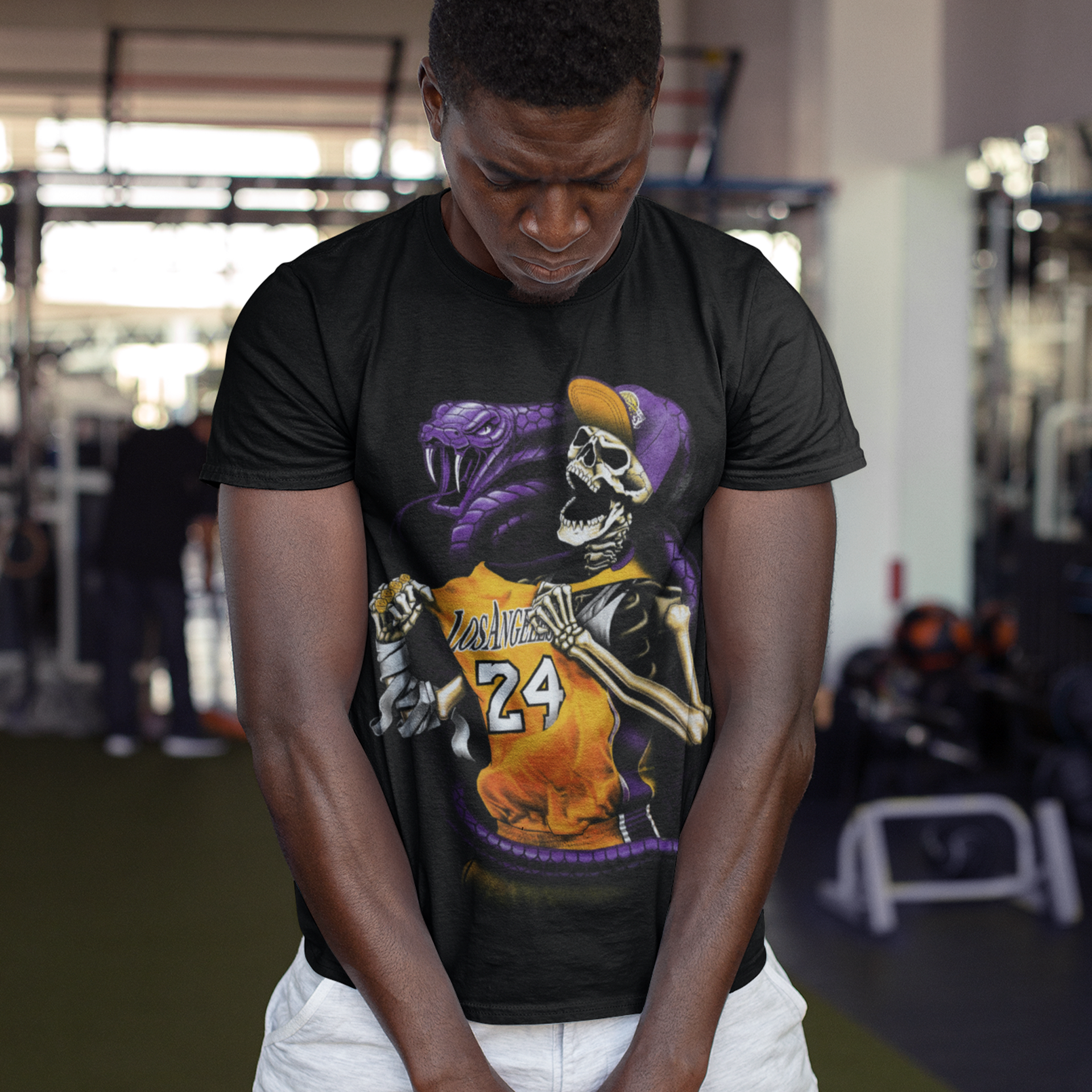 Mamba Forever Skeleton Tribute Tee – LA 24 Basketball Legend Graphic Shirt