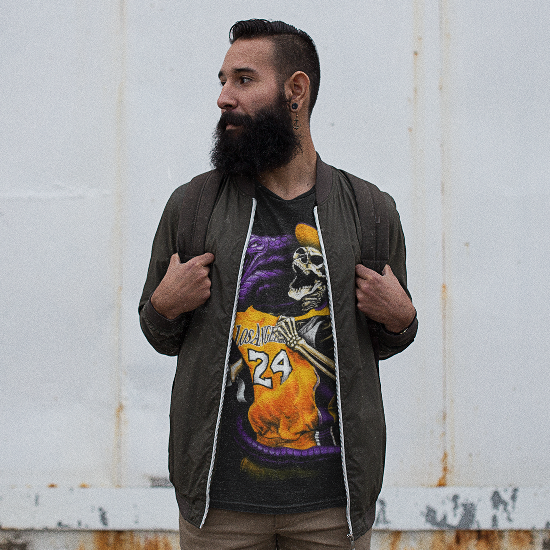 Mamba Forever Skeleton Tribute Tee – LA 24 Basketball Legend Graphic Shirt